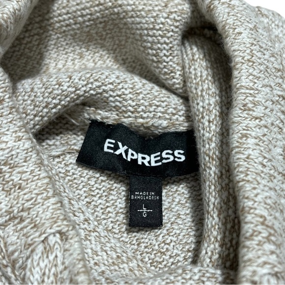 Express Stripe Natural Colors Knit Sweater Size L - Picture 5 of 9